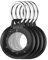 Belkin Secure Holder Funda Impermeable con Llavero para AirTag, Cubierta Resistente y antiarañazos, Accesorio Protector con Anillo para Llaves, Mascotas, Mochilas, Maletas y Otros, Negro 4 Unidades