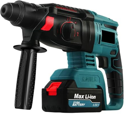 Hammer Drill 850W 6200RPM Impact Drill with 360° Rotating Handle Hammer/Drill and Pickaxe 3 Mode In 1 For Drilling Steel Masonry Concrete Wood