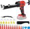ZUSKYZU Pistolet à cartouche sans fil 18 V 4 vitesses réglables avec lumière LED, compatible Makita, rouge, 300 ml (sans piles)