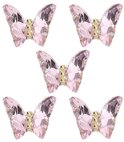 Hangsu Nail Stickers,1Bag Butterfly Rhinestones 3D Fashionable Craft Accessories Embellishment for Decoration