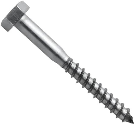 RYSUPPLY Sechskant Holzschrauben aus Edelstahl A2 | M10 x 160 Schlüsselschrauben | DIN 571 | 10 Stück | In diversen Größen und Mengen erhältlich