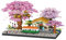 Heimzauber Juego de bloques de construcción de Sakura con caja de regalo, 3668 unidades, juego de bloques de construcción de la estación de tren Sakura, árbol bonsái, flores de cerezo.