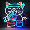 LUCUNSTAR Sushi Cat Néon,USB Alimentée par Enseignes Lumineuses LED Enseigne Lumineuse,Luminosité Réglabl Néon,Convient Pour Restaurants,bars à sushis,magasins et clubs