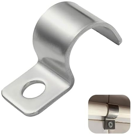 GIUSOBG Morsetto per Tubi 16MM Acciaio Inox 304 Spessorato Ferma Cavi 20 Pezzi Elettrici Fermacavi Muro Foro Singolo a U Morsetti Tubi Per il Fissaggio di Cavi, Fili e Tubi