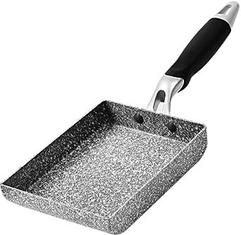 Zerodeko Non-Stick Omelette Pan Rectangular Coating for Tamagoyaki Cooking Japanese Rolled Pancake Pan Kitchen Cookware for Breakfast