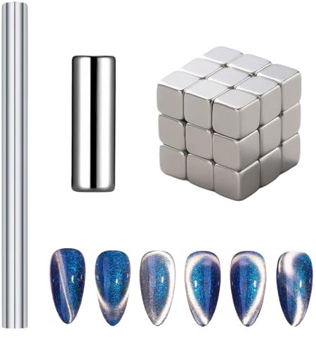 29pcs Cat Eye Magnet,Nail Polish Magnet Pens Nail Magnet Cat Eye Double-Head Nail Art Magnetic Wand Cat Eye Nail Magnet Tool,Suitable for Personal Home Diy Nail Art,Nail Art Design,Studio Salon