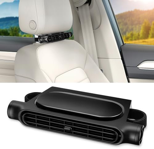 Ertisa Ventilador de refrigeración para asiento de coche, Recargable Ventilador de Coche Ventiladors Para Asiento Automóvil 3 velocidades Ventilador eléctrico para respaldo de coche para todos coches