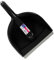 MAXPERKX Large Heavy Duty Dustpan and Stiff Brush Set Wide Plastic Hand Held Dust Pan Cleaning Sweeping Garden Office Home Kitchen Broom Household Cleaning Sweep (Black)