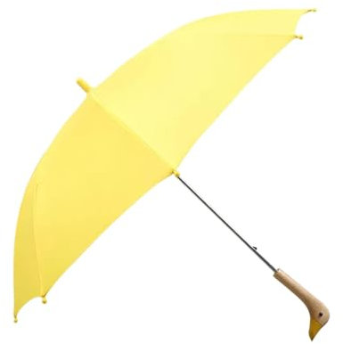 UxicRuya Enten Regenschirm mit Entengriff, Cartoon Dekor, Kompakt, Kreativ, Reiseschirm, Handbuch für Frauen, Reisen, Männer, Strand, Gerade