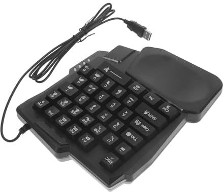 Mikikit ABS Clavier de Jeu Noir Rétroéclairé 35 Touches pour Jeune Gamer | Usage Maison, Design Simple et Pratique, Installation Facile, Style E-sport, pour Divertissement à Domicile