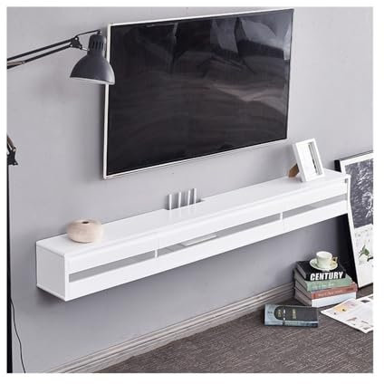 Mobile porta TV Supporto TV Galleggiante, Console multimediale a Parete da 59, Centro di Intrattenimento Moderno e Stretto for TV Galleggiante con Porta Ribaltabile, for Soggiorno e Camera da Letto M