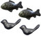 ZPSCXQ Iron Fish, Lucky Iron Fishes for Cooking, Supplement Suitable for Vegans, Pregnant Women, Athletes, 2 Fish, 2 Birds, Storage Bag Included