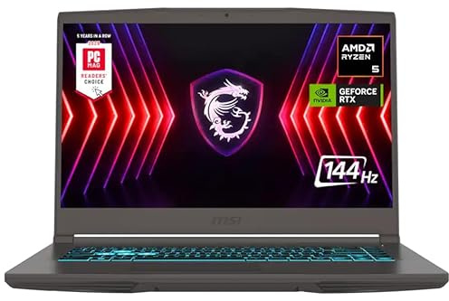 msi 15.6 Thin A15 Gaming Laptop, 32GB DDR5, 2TB SSD, Full HD Display, NVIDIA GeForce RTX 4050, AMD Ryzen 5 7535HS, Wi-Fi 6, Backlit Keyboard, Webcam, Bluetooth, Windows 11 Pro, Black