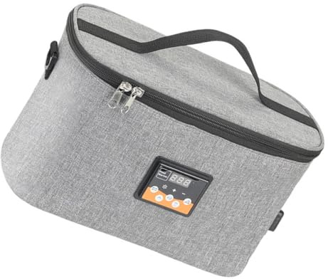 BESTonZON Auto Babyflaschenwärmer Tasche mit Echtzeit Temperaturanzeige Elektrischer Wärmetasche 12v für Unterwegs Kompakt Gleichmäßiges Aufwärmen von Milch und Speisen