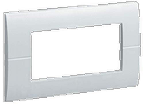 plaque hager systo horizontale 4 modules blanche