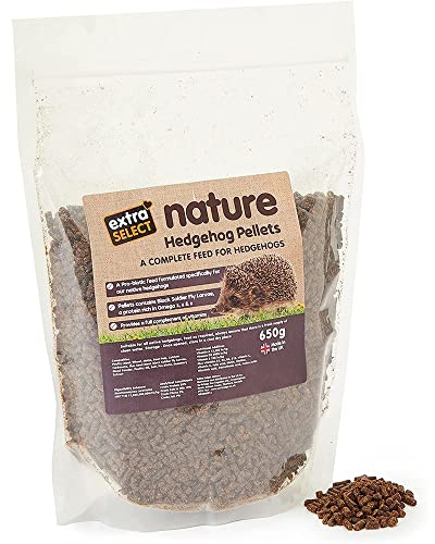 Extra Select Nature Hedgehog Pellets - Nutrient-Rich Dry Hedgehog Food for Native Hedgehogs - 650g Bag