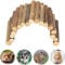 Wooden Ladder Hamster Chew Bridge Toy Reptile Hiding House Fence Habitat Decor for Reptile Lizard Tortoise Hedgehog Mice Gerbils(Small)