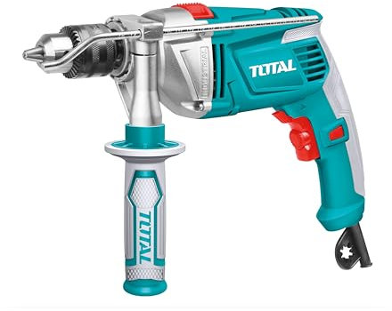 TOTAL - Taladro Percutor de Cable con Potencia de 1010 W - Portabrocas Manual con Capacidad de hasta 13 mm - Velocidad Variable 2800 rpm - Avance y Retroceso