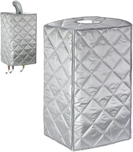 Cubierta reforzada para calentador de agua,Funda protectora impermeable para calderas y calentadores,Funda aislante contra heladas, lluvia y polvo,Durable al aire libre para patio,47x33x75cm