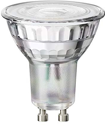 ledscom.de GU10 LED Leuchtmittel, PAR16, weiß (4000 K), 5,3 W, 504lm, 44°, Reflektorspiegel (silber)