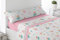 Energy Colors Textil Hogar - Festival - Juego Sábana Cama 90 Verano 3 Piezas. Bajera, encimera, Funda Almohada Microfibra (Zigy Rosa)