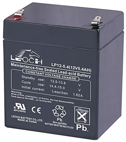 BATTERY, LEAD ACID, AGM, 12V 5.4AH | Rechargeable Batteries By LEOCH - LP12-5.4