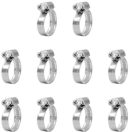 VARIOSAN Schlauchschellen Set 13613, 10 Stück, Spannbereich 12-22 mm, Bandbreite 9 mm, W4 (Edelstahl / V2A)
