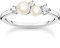 THOMAS SABO Bague pour femme avec perles blanches en argent sterling 925 TR2368-167-14, 50 cm, Argent sterling, Zircone cubique