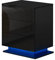 CLIPOP High Gloss Front Bedside Table, 3 Drawers Nightstand with 16 RGB LED Lights, Black Wooden Bedside Cabinet for Bedroom Living Room Home Office