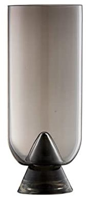 Aytm - Vase, Blumenvase - GLACIES - Glas - Farbe: schwarz - (ØxH) 10,6 x 23,5 cm