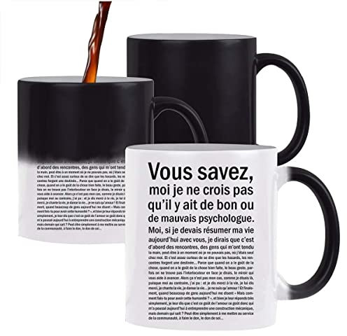 Planetee Mug magique Psychologue Bon ou Mauvais | Tasse change de couleur humour métier imprimée en France