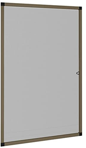 vidaXL Insektenschutz, Fliegengitter Fenster, Fliegenschutz mit Alurahmen, Mückengitter Selbstbausatz Zuschneidbar, Mückenschutz 90x120cm, Braun