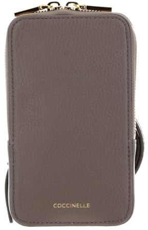 Coccinelle Leder Handytasche Flor Hi-Tech Phone Bag Warm Taupe