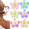 ZSPERKLA 6 Stück Blumen Haarspangen Groß Haarklammer Rutschfest Acryl Haarklammern Haar- Accessoires für Mädchen Frauen