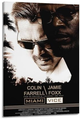 VZRSQZK Filmposter Miami Vice, dekoratives Gemälde, Leinwand-Wandposter und Kunstdruck, modernes Familienschlafzimmer-Dekor-Poster, 60 x 90 cm
