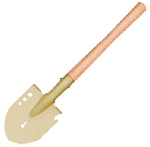 WEDO Pala que no chispa, pala militar, pala de camping, longitud 550 mm, bronce de aluminio, cabezal de pala multifuncional para pala, picar, cortar, estándar DIN, certificado BAM y FM