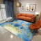 Xiaosua Babyzimmer Teppich Reinigen Kinderzimmerteppich Weicher Mit Cartoon-Tieren 100X200Cm Bettumrandung Blau