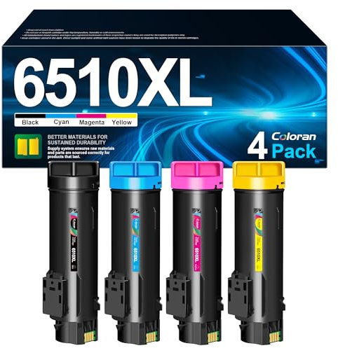 Coloran 6510 6515 Toner Kompatible für 6510XL 6515XL Xerox Workcentre 6515 Xerox Phaser 6510 Tonerkartuschen 6515dn 6510dn 6515dni 6510n 6510dni 6510dnm 6515n 6515dnm (Schwarz Cyan Gelb Magenta)