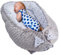 Leanbe Babynest 90x50 cm – Baby Nest - Nestchen für Neugeborene aus Baumwolle & Polyester – Kuschelnest, ideal für Herbst & Winter – Babybett für Indoor & Outdoor (Grau & Sterne)