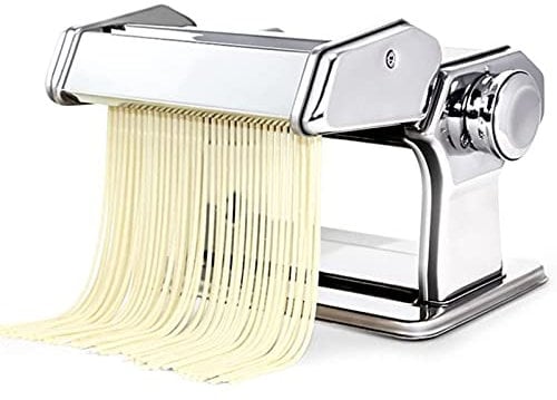 Pasta Machine, Dough Roller Pasta Maker Machine, 6 Adjustable Thickness Settings Noodles Maker, Ravioli Maker with Table Top Clamp