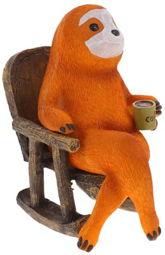 Parliky Elegante Faultier-Statue aus Kunstharz Gartendekoration für Hof und Garten