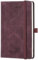 POPRUN Taschenkalender 2025 Klein Softcover mit PU-Leder, ca. A6 (16 x 10,5 cm) - Kalender 2025 Buchkalender Notizbuch (Jan.2025-Dez.2025) mit 100 GSM Papier - Weinrot