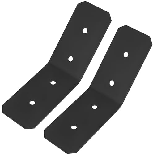 2 Stück Winkelverbinder 135 Grad, Montagewinkel 135° Abgewinkelt | bündig innenliegende 45 Grad Winkelverbinder für stumpf verbundene Pfosten und Balken - 140x140x76x3mm, Schwarz