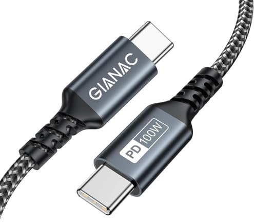 100W USB C auf USB C Kabel [0.3M] Schnellladekabel USB C PD 3.0 5A USB C Ladekabel mit iPhone 15 Pro Max iPro 2020, iPad Air 2020, Samsung Galaxy S21/S20/S10,MacBook Air M2