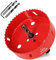 KACNON Seghe a Tazza Bi-Metallica 115 mm, M42 HSS Sega A Tazza Trapano, con Adattatore Esagonale e Punta di Centraggio, per Forare Plastica, PVC, Legno, Fibra di Legno, Metallo Dolce, Rosso