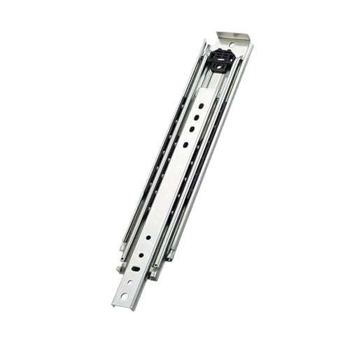 Glissière à roulement à billes pour tiroir Rails coulissants for tiroirs robustes de 76 mm de largeur, rail de guidage d'armoire à roulement à billes à trois volets de 220 kg, rail coulissant sans ver