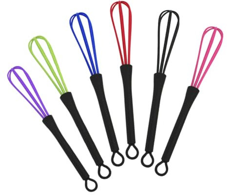 FRCOLOR 6 Stück Haarfärbe Rührstäbe Kompakter Creme Mixer für Friseure Bunte Sahnerührer für Haarfarbe Barbershop Zubehör