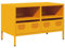 vidaXL Meuble TV Jaune Moutarde 68x39x43,5 cm Acier laminé à Froid
