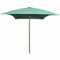 Xichuzi Sombrilla con Palo de Madera Verde 200x300 cm, Parasoles De Jardin, Sombrilla Piscina, Sombrilla Terraza Exterior, Parasol Playa, Sombrillas para Jardin - 42959