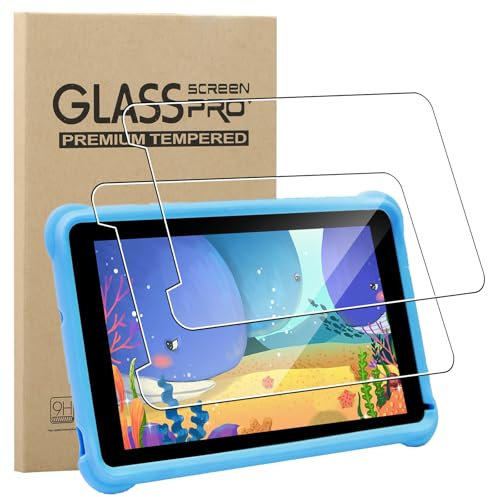 GEJEFA Protection Écran pour Tablette Enfant qunyiCO Y7 7 Pouces, 2 Pièces 9H Dureté Anti-Rayures Verre Trempé Tablette Enfant qunyiCO Y7[Haute Définition][Sensibilité Tactile]
